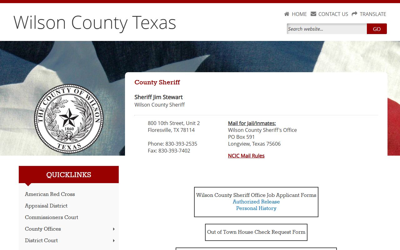 Wilson County jail inmate search sheriff contact source